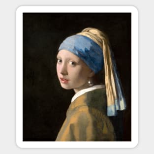 Girl With A Pearl Earring by Johannes Vermeer Sticker